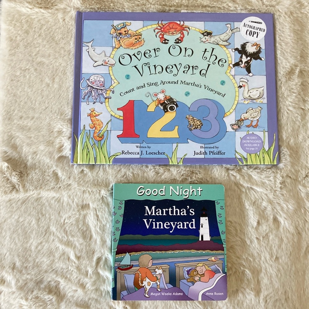 Autographed Over On The Vineyard Book & Good Night Martha’s Vineyard Book